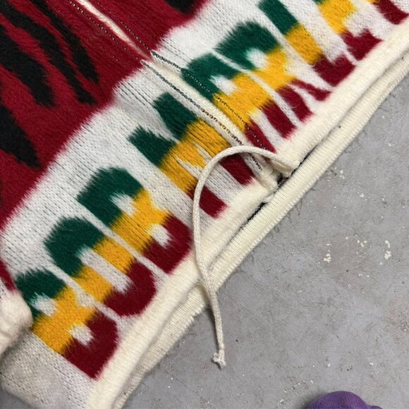Vintage Artesanias Tuntaquimba Bob Marley Wool Knit Hoodie Hand Made Zip Medium - Picture 5 of 10